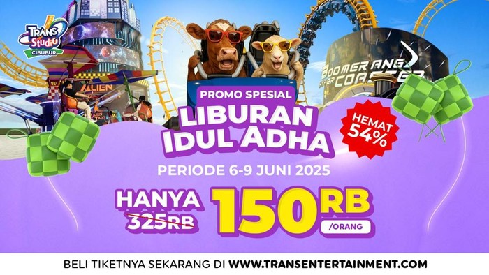 Serbu Diskon 54%! Liburan Idul Adha Trans Studio Cibubur
