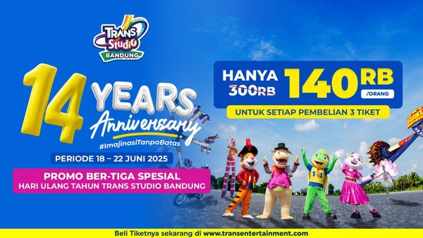 Trans Studio Bandung: Tiket Murah Rp 140 Ribu & Wahana Baru!