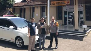 mobil sewaan digelapkan ditemukan bengkel Bogor